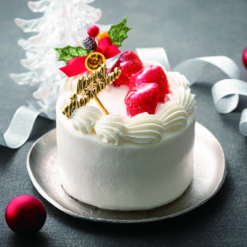 ジャージー牛乳生デコレ3号 直径約9cm 1〜2人分け クリスマスケーキ